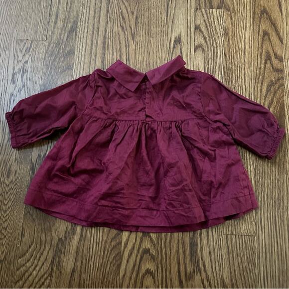 PETITS VILAINS Agathe Pointy Collar Blouse, size 12-18M, NWOT - Picture 2 of 7